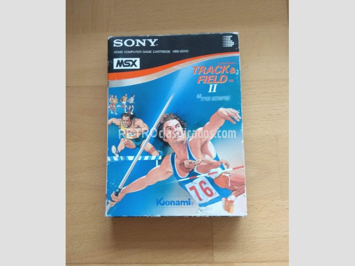 Caja juego MSX Track And Field 2 Versión Sony Konami 1