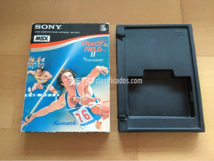 Caja juego MSX Track And Field 2 Versión Sony Konami 4