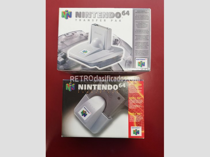 PACK RUMBLE+TRANSFER PACK NINTENDO 64 NUEVO A ESTRENAR