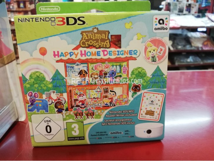 JUEGO ANIMAL CROSSING HAPPY+BASE AMIIBO+AMIIBOS NUEVOS 2