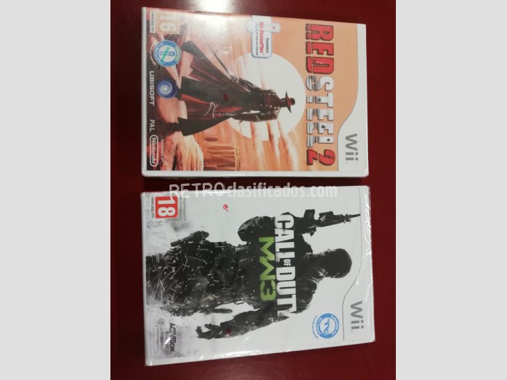 PACK 2 JUEGOS PRECINTADOS PARA WII CALL OF DUTY+RED STEEL 2 2