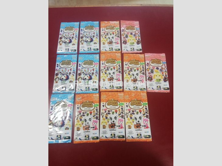 13 PAQUETES DE CROMOS ANIMAL CROSSING AMIIBO NUEVOS 2