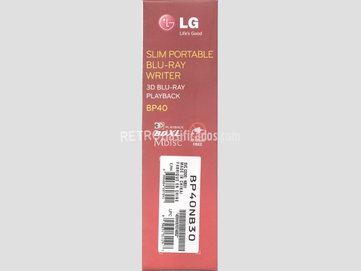 SLIM PORTABLE LG BP40NB30 GRABADOR BLU-RAY PORTATIL  BDXL  2