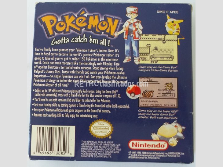 CARTUCHO PARA GAME BOY COLOR - POKÉMON AZUL 2