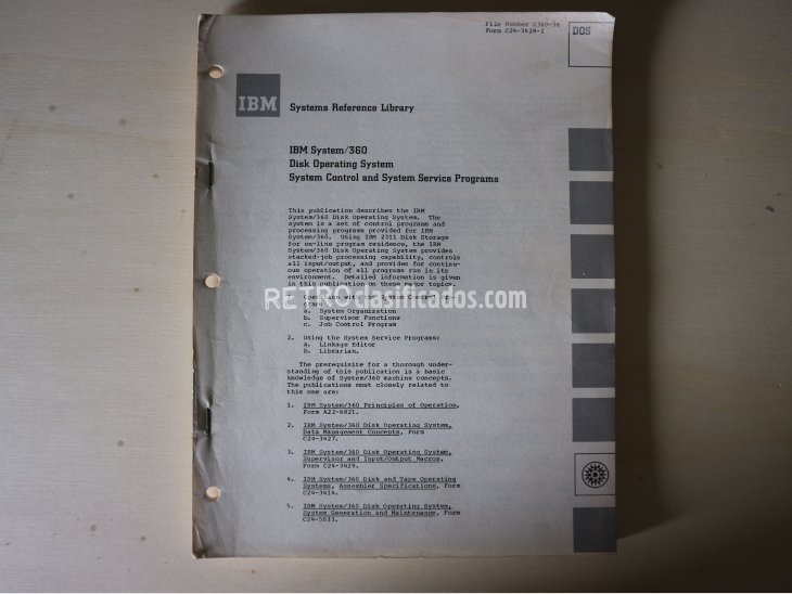 IBM System/360 D.O.S System Control and System Service... 1