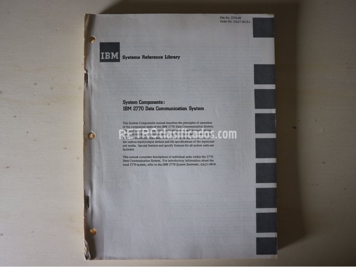 IBM 2701 Data Adapter Unit – Component Description 1