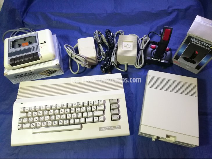 COMMODORE 64 + DISQUETERA 1541-II + DATASSETTE 1