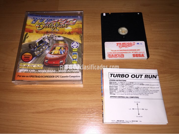 Turbo Out Run juego original Amstrad CPC 1