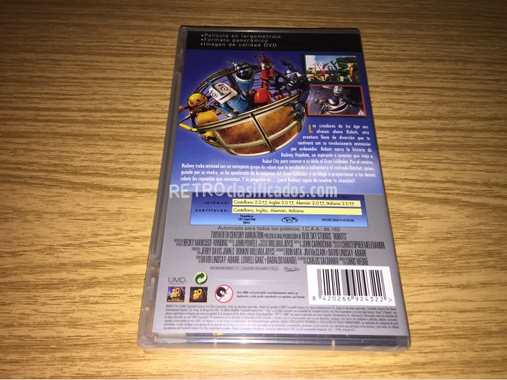 Robots pelicula UMD PSP precintada 2