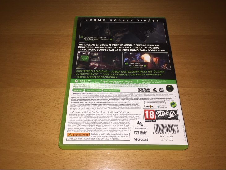 Alien Isolation juego original XBox 360 5