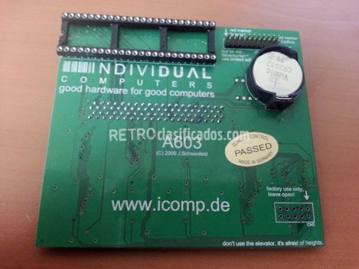 Ampliación memoria 1Mb A603 Amiga 600