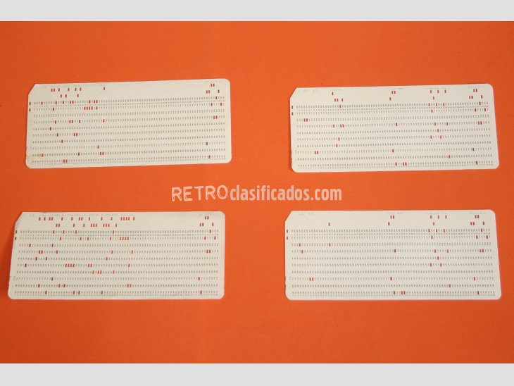 TARJETAS PERFORADAS ORDENADOR IBM 2