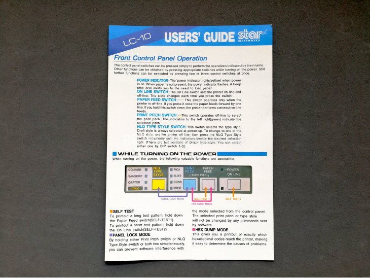 MANUAL DE USUARIO Impresora Star LC-10 2