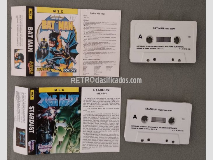 Pack MSX Batman y Star Dust de ERBE 2