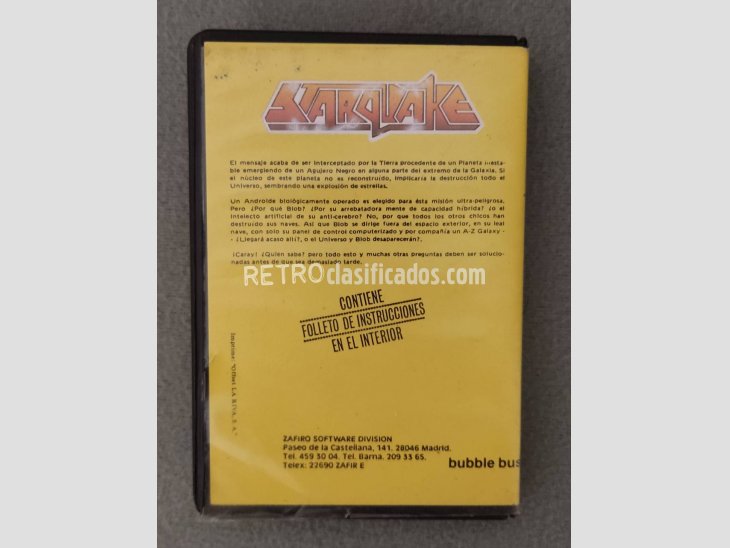 Starquake para MSX, un juego procedural 3