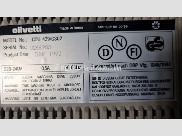 Monitor PC CRT VGA Olivetti de 14 1