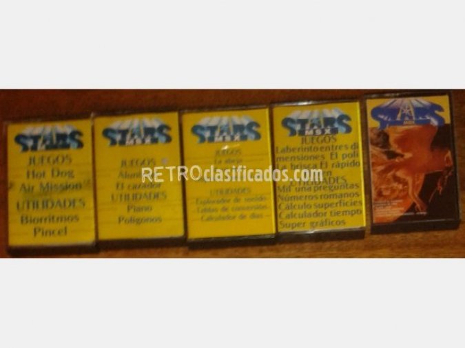 Lote de 5 cintas de la revista Stars MSX