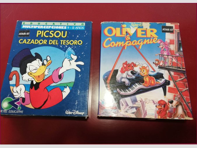 PACK 2 JUEGOS ATARI ST PICSOU CAZADOR DEL TESORO+OLIVER&COMG