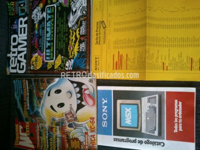 CAMBIO LIBROS/REVISTAS/CATALOGOS MSX