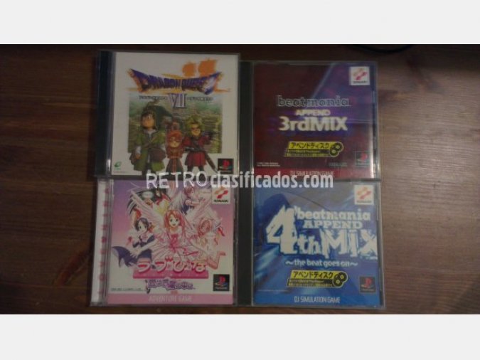 Lote de 4 juegos de Playstation JaponeS