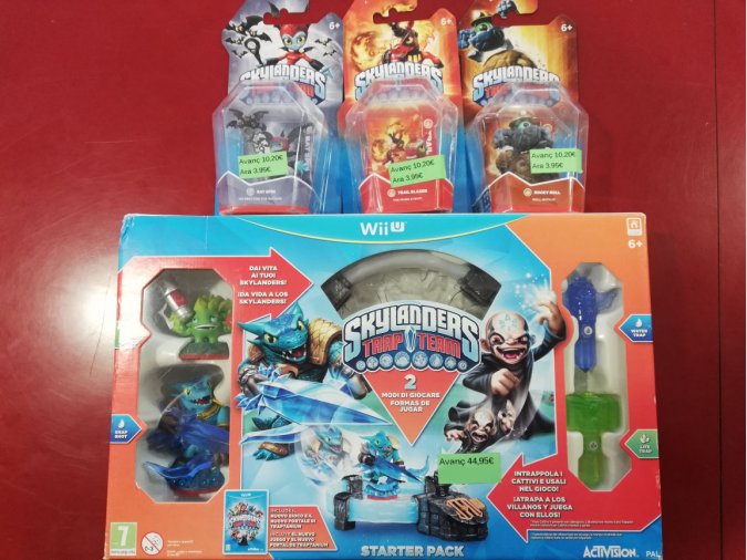 PACK SKYLANDERS TRAP TEAM+MUÑECOS WII U NUEVO